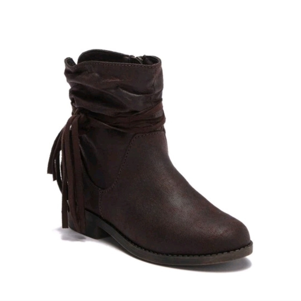 MINI MIA Kids Girls Little Kamali Toddler NEW Mid-Calf Zipper, Brown